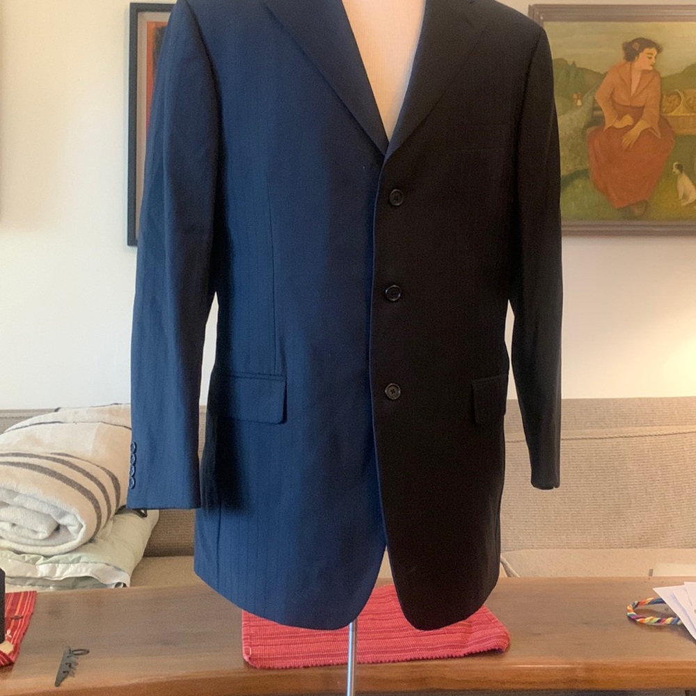 ROBERTO ZANIERI ITALY BLACK BLAZER SPORTCOAT